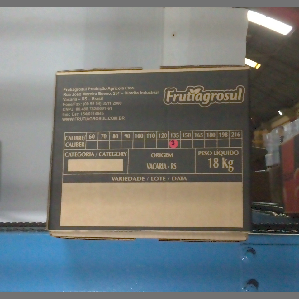 Candidata do calibre · central · 960 utilizado na inferência
