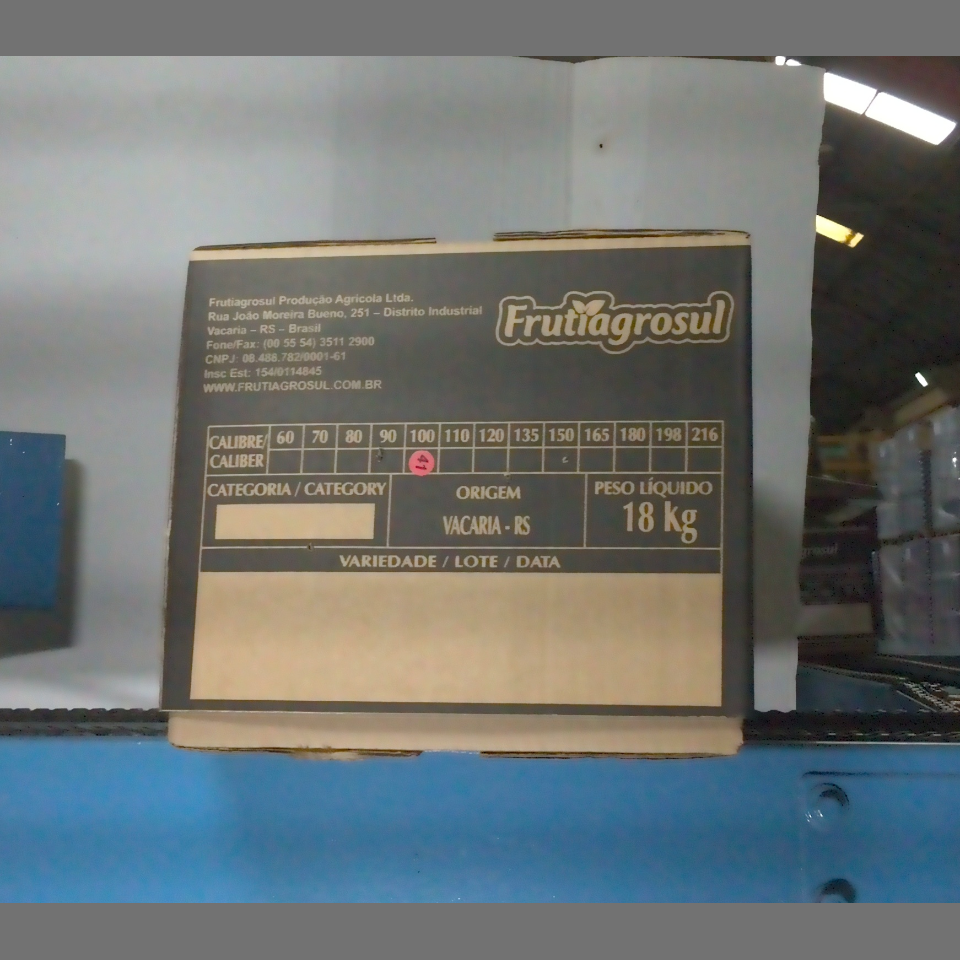 Candidata do calibre · central · 960 utilizado na inferência