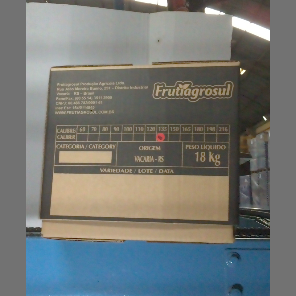 Candidata do calibre · central · 960 utilizado na inferência