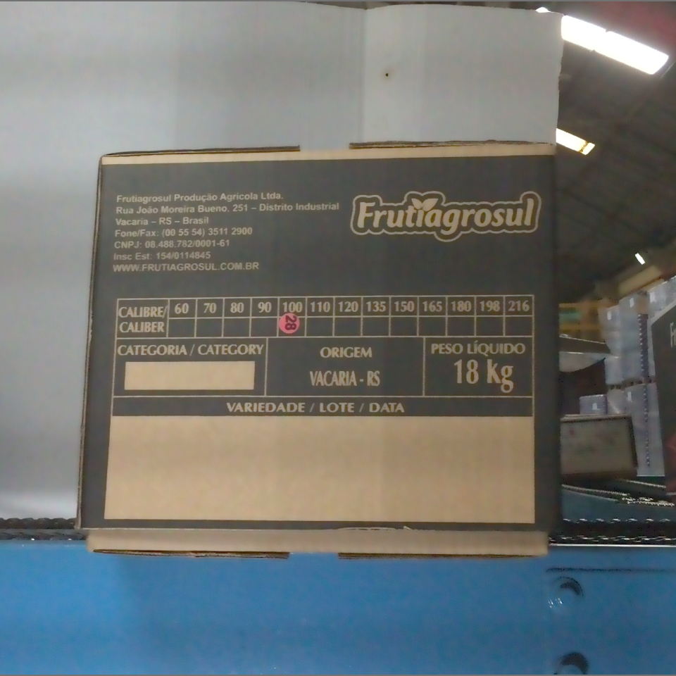 Candidata do calibre · central · 960 utilizado na inferência