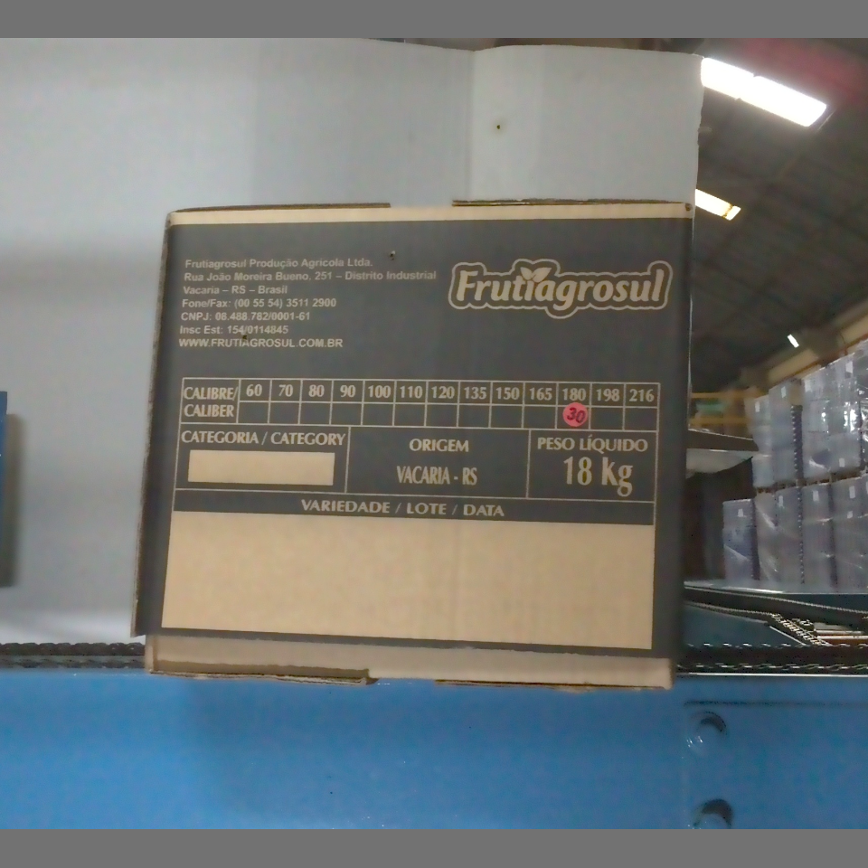 Candidata do calibre · central · 960 utilizado na inferência