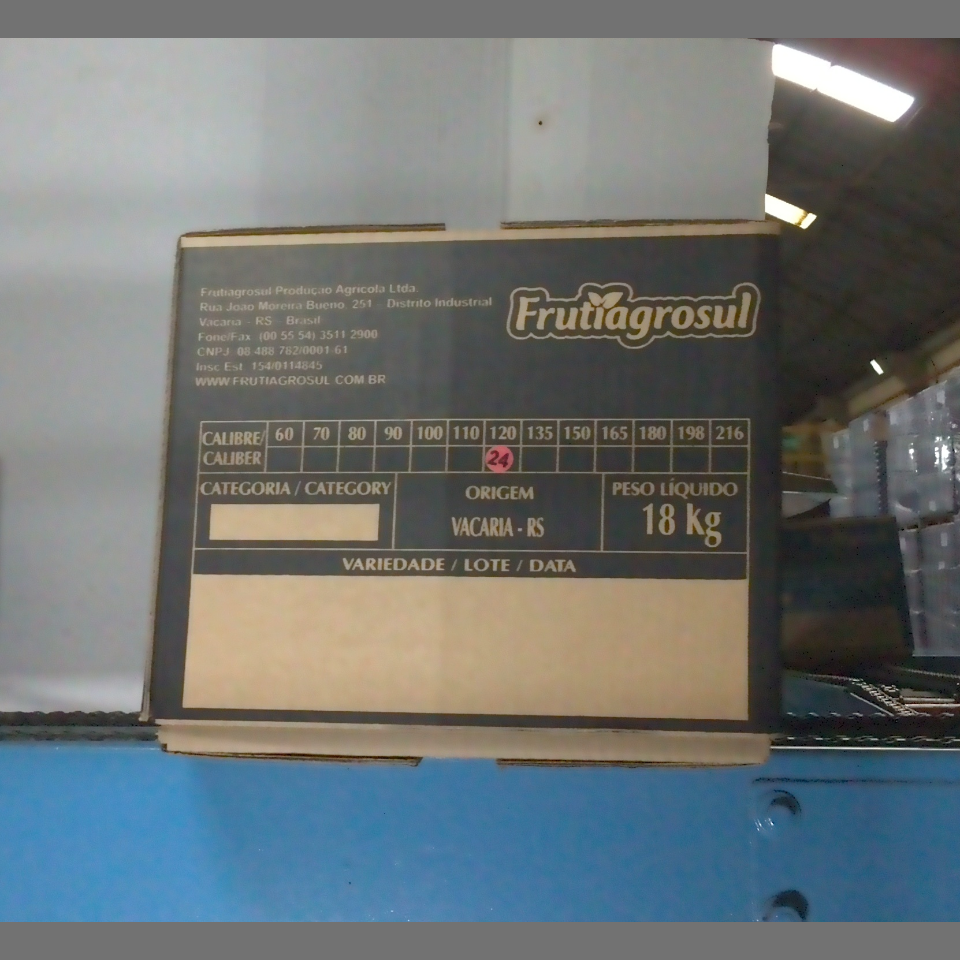 Candidata do calibre · central · 960 utilizado na inferência