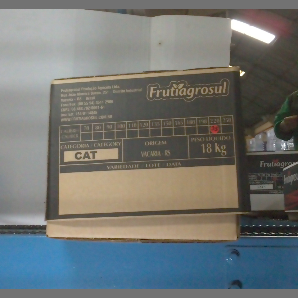Candidata do calibre · central · 960 utilizado na inferência