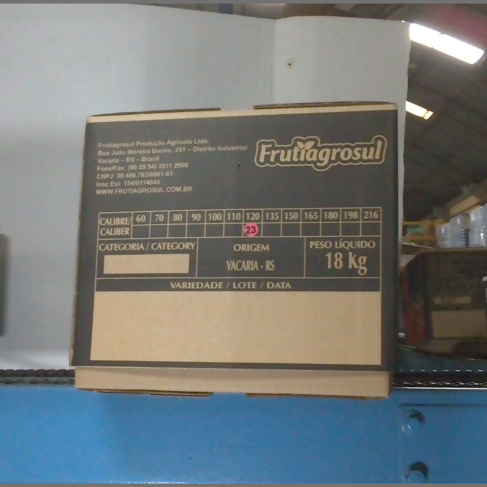 Candidata do calibre · central · 960 utilizado na inferência