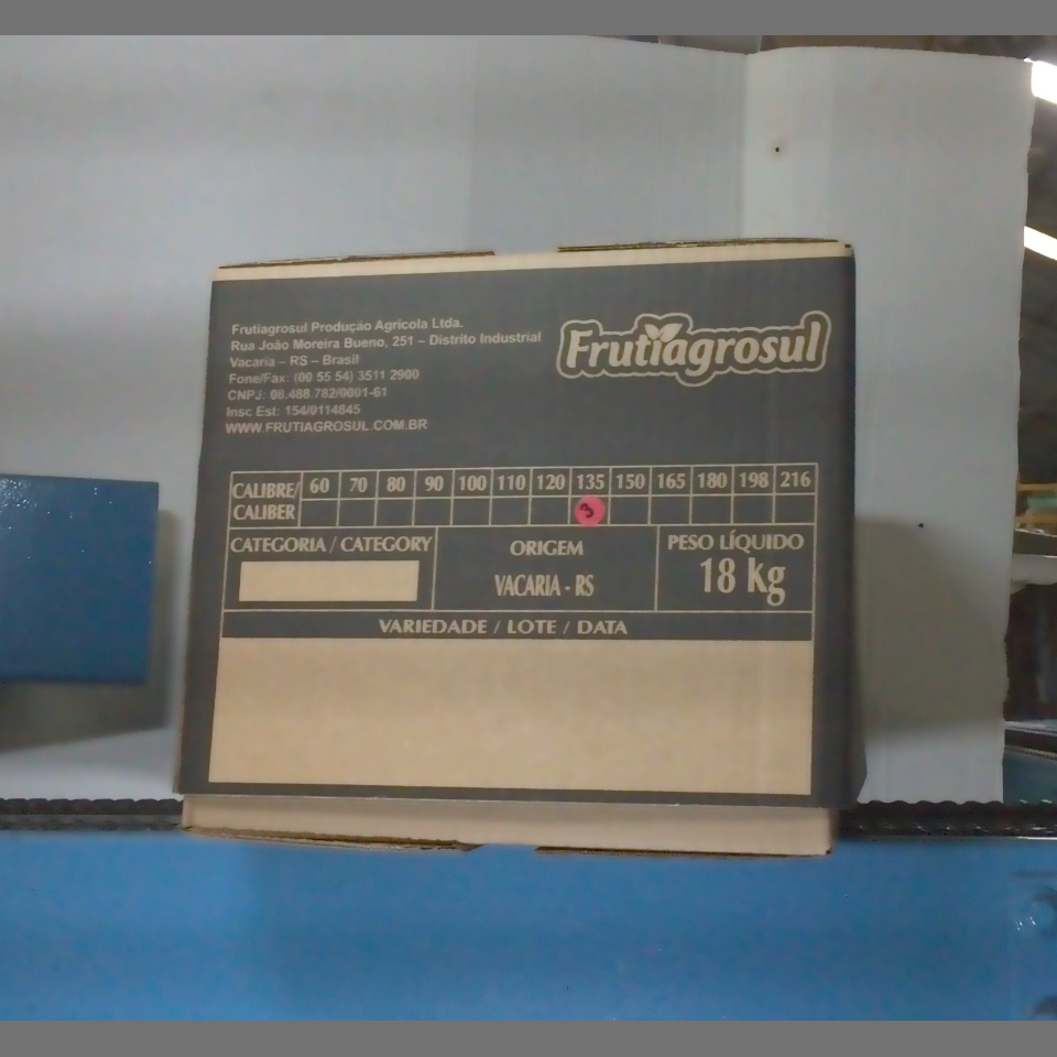Candidata do calibre · central · 960 utilizado na inferência