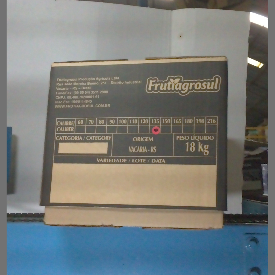 Candidata do calibre · central · 960 utilizado na inferência