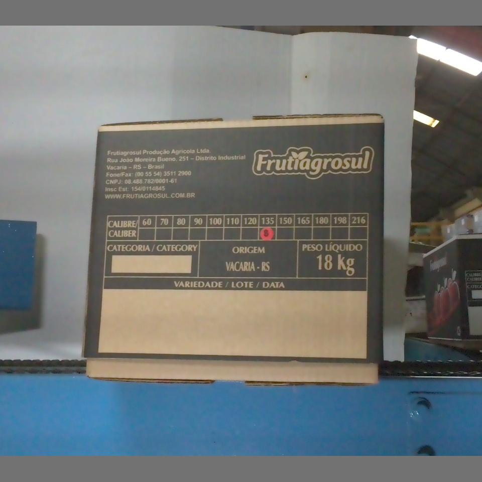 Candidata do calibre · central · 960 utilizado na inferência