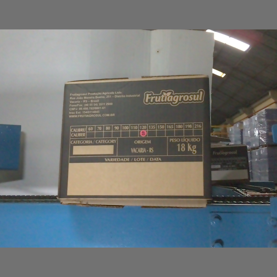 Candidata do calibre · central · 960 utilizado na inferência