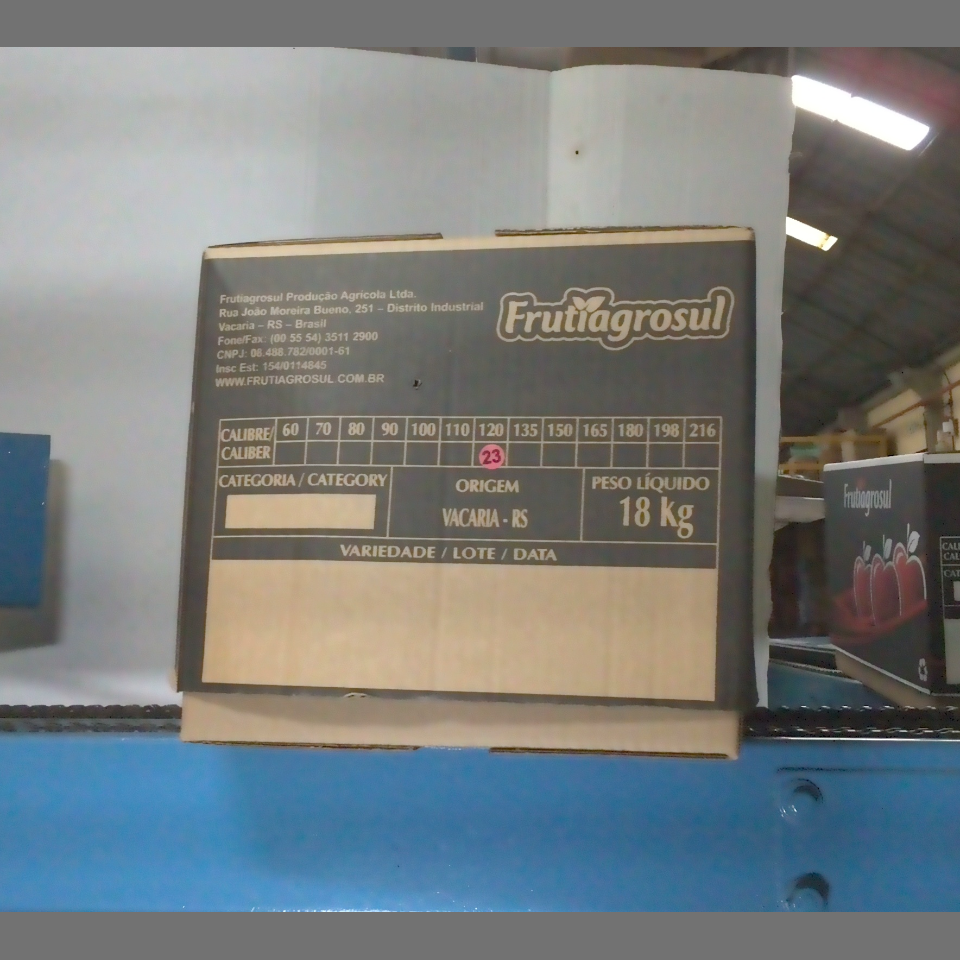 Candidata do calibre · central · 960 utilizado na inferência