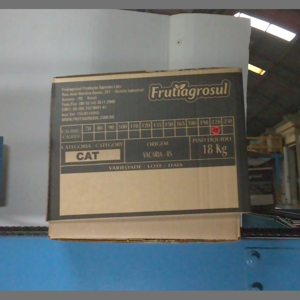 Candidata do calibre · central · 960 utilizado na inferência