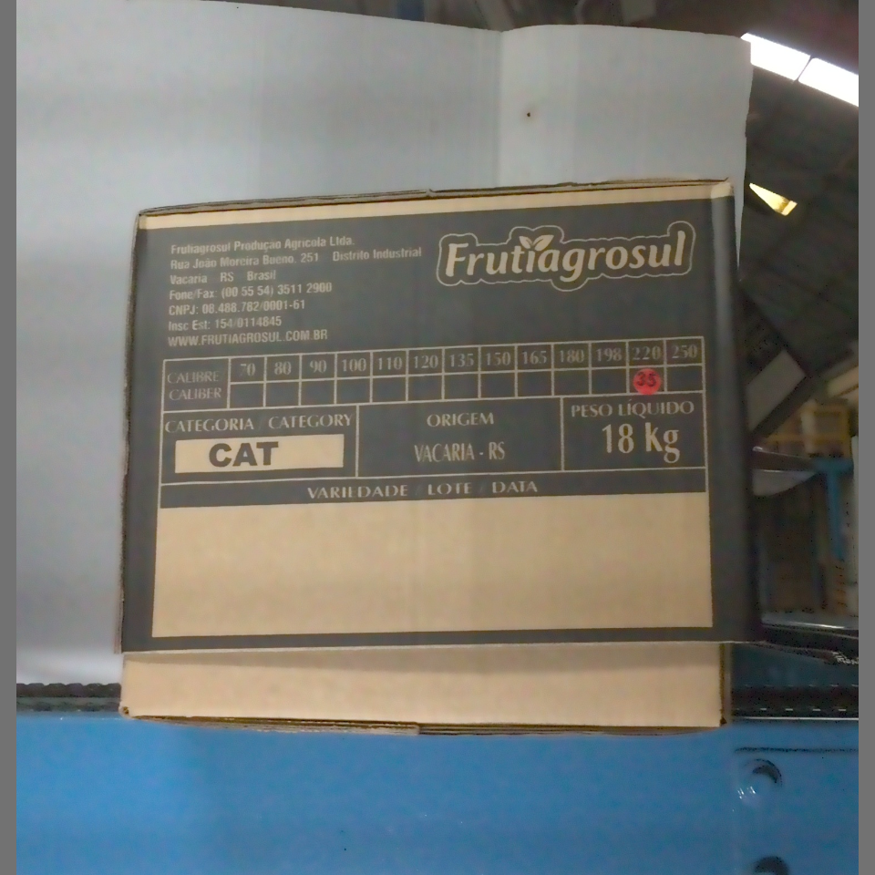 Candidata do calibre · central · 960 utilizado na inferência
