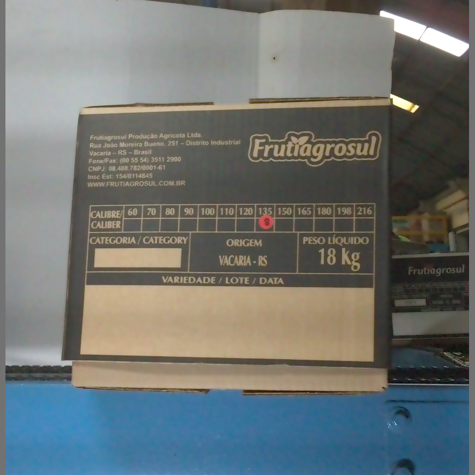 Candidata do calibre · central · 960 utilizado na inferência