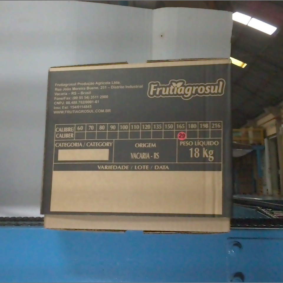 Candidata do calibre · central · 960 utilizado na inferência