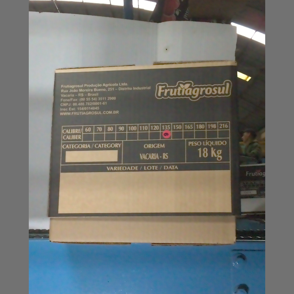 Candidata do calibre · central · 960 utilizado na inferência