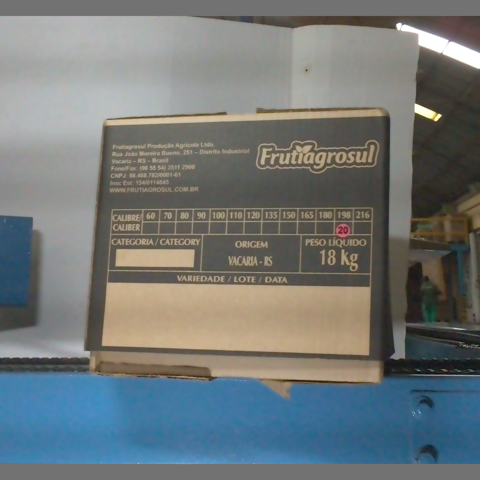 Candidata do calibre · central · 960 utilizado na inferência