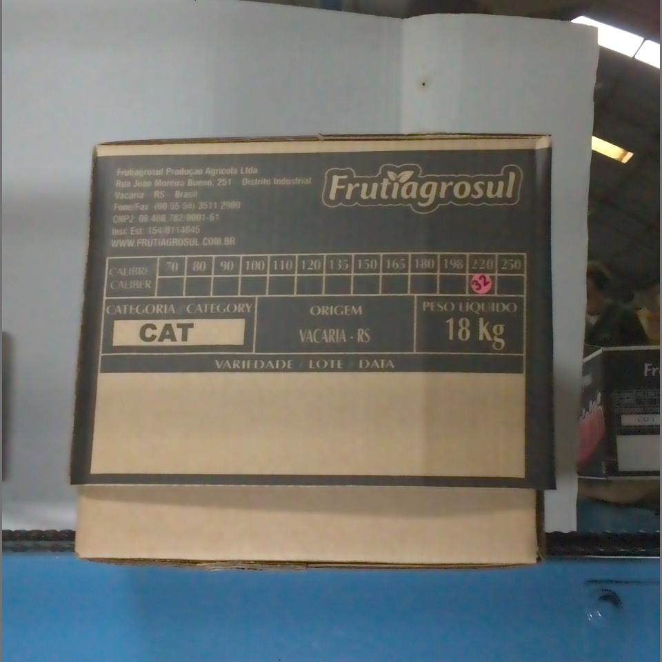 Candidata do calibre · central · 960 utilizado na inferência