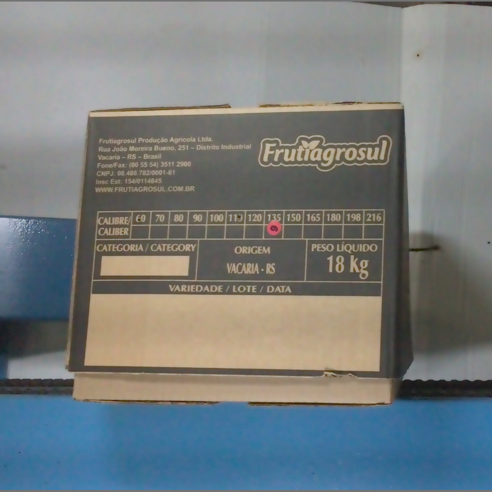 Candidata do calibre · central · 960 utilizado na inferência