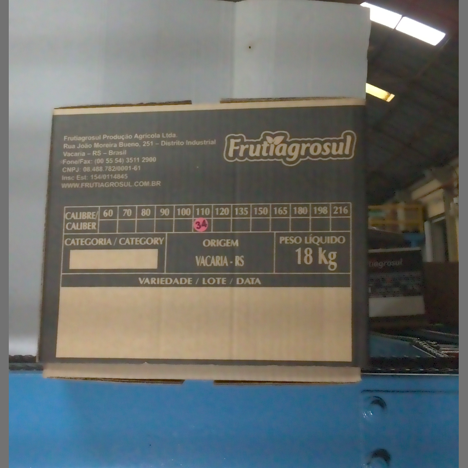 Candidata do calibre · central · 960 utilizado na inferência