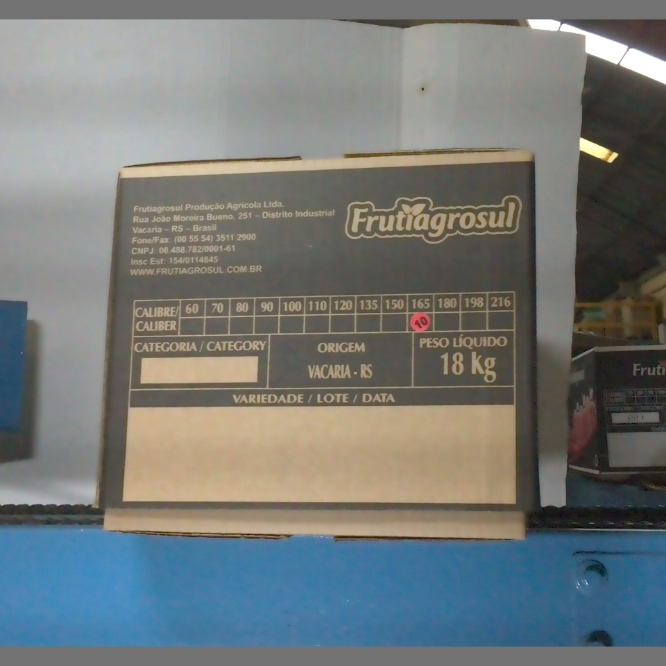 Candidata do calibre · central · 960 utilizado na inferência