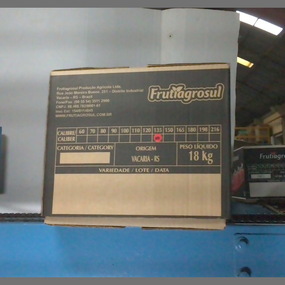 Candidata do calibre · central · 960 utilizado na inferência