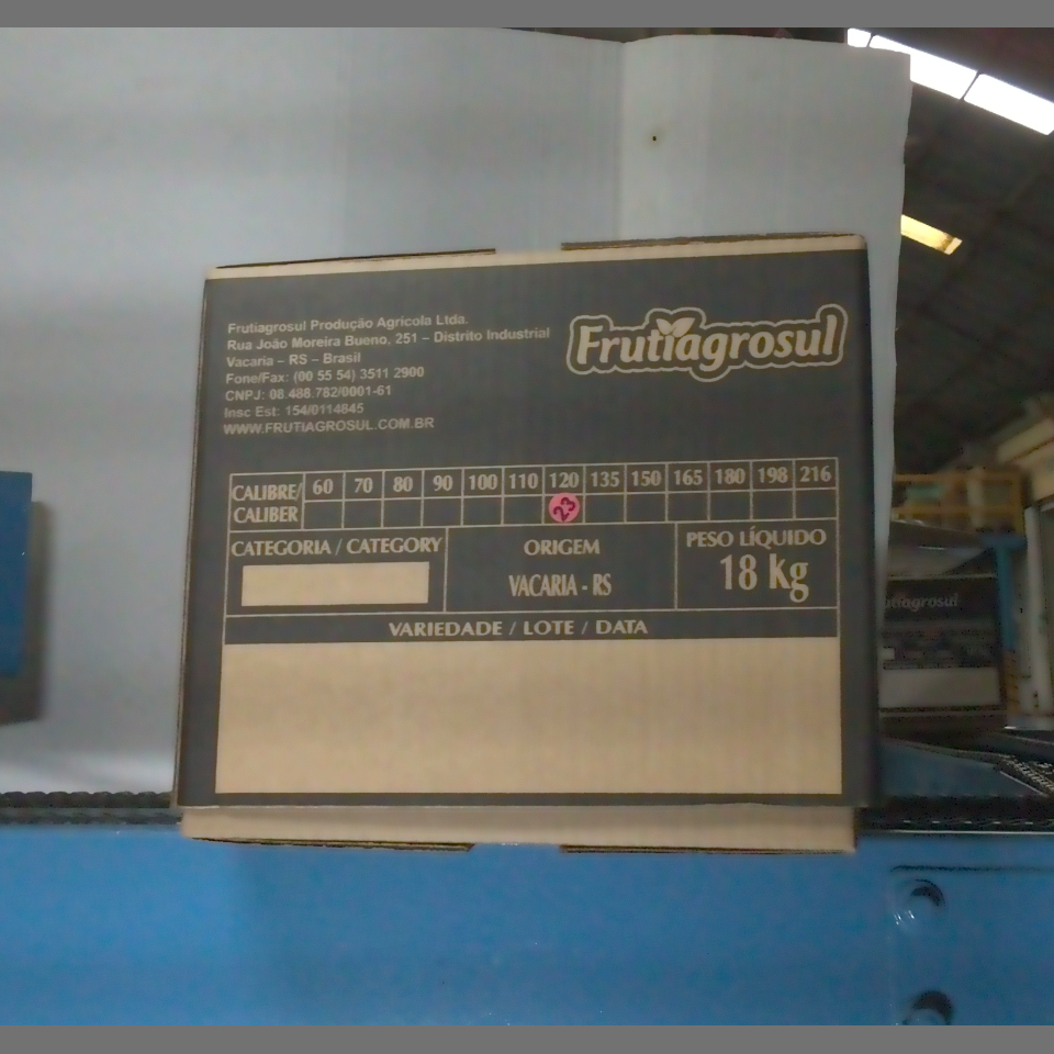 Candidata do calibre · central · 960 utilizado na inferência