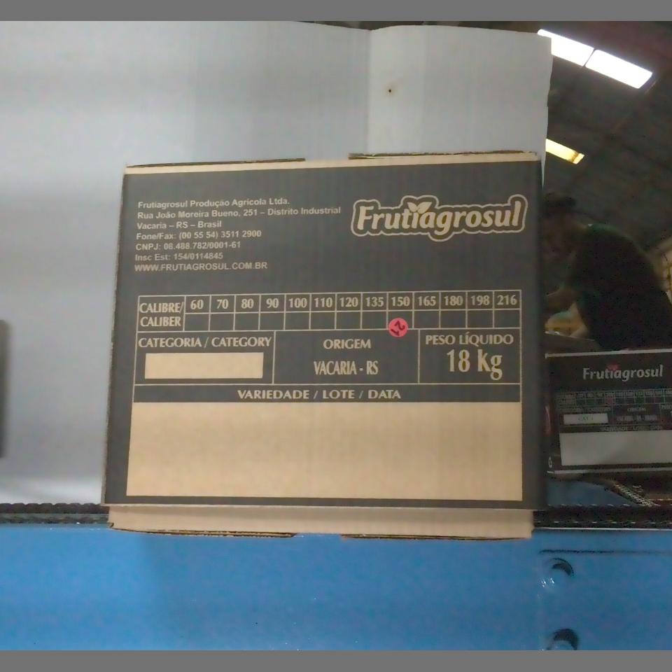 Candidata do calibre · central · 960 utilizado na inferência