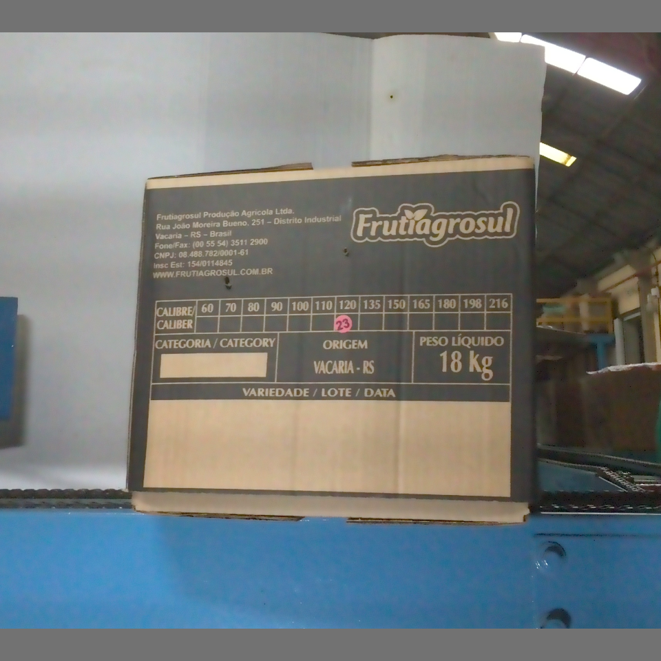 Candidata do calibre · central · 960 utilizado na inferência