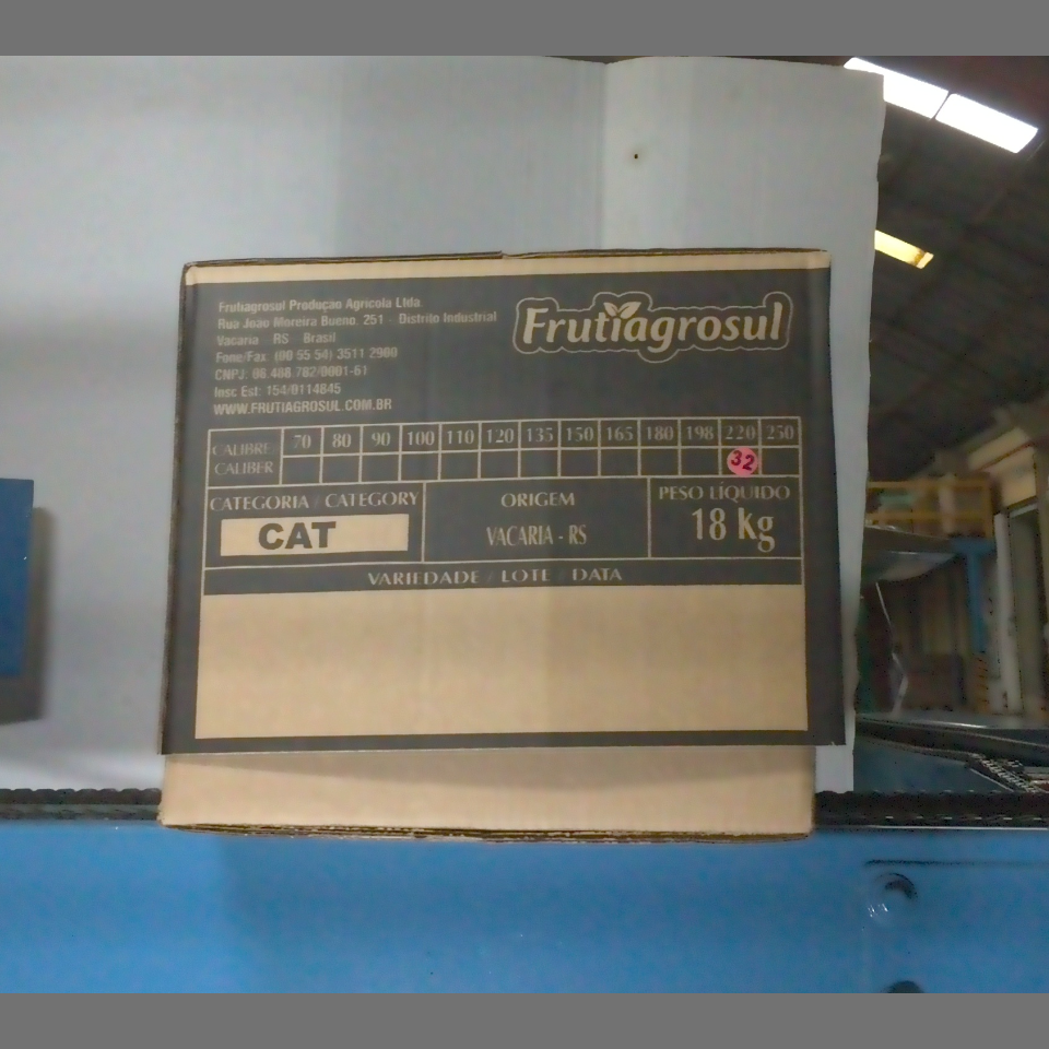 Candidata do calibre · central · 960 utilizado na inferência