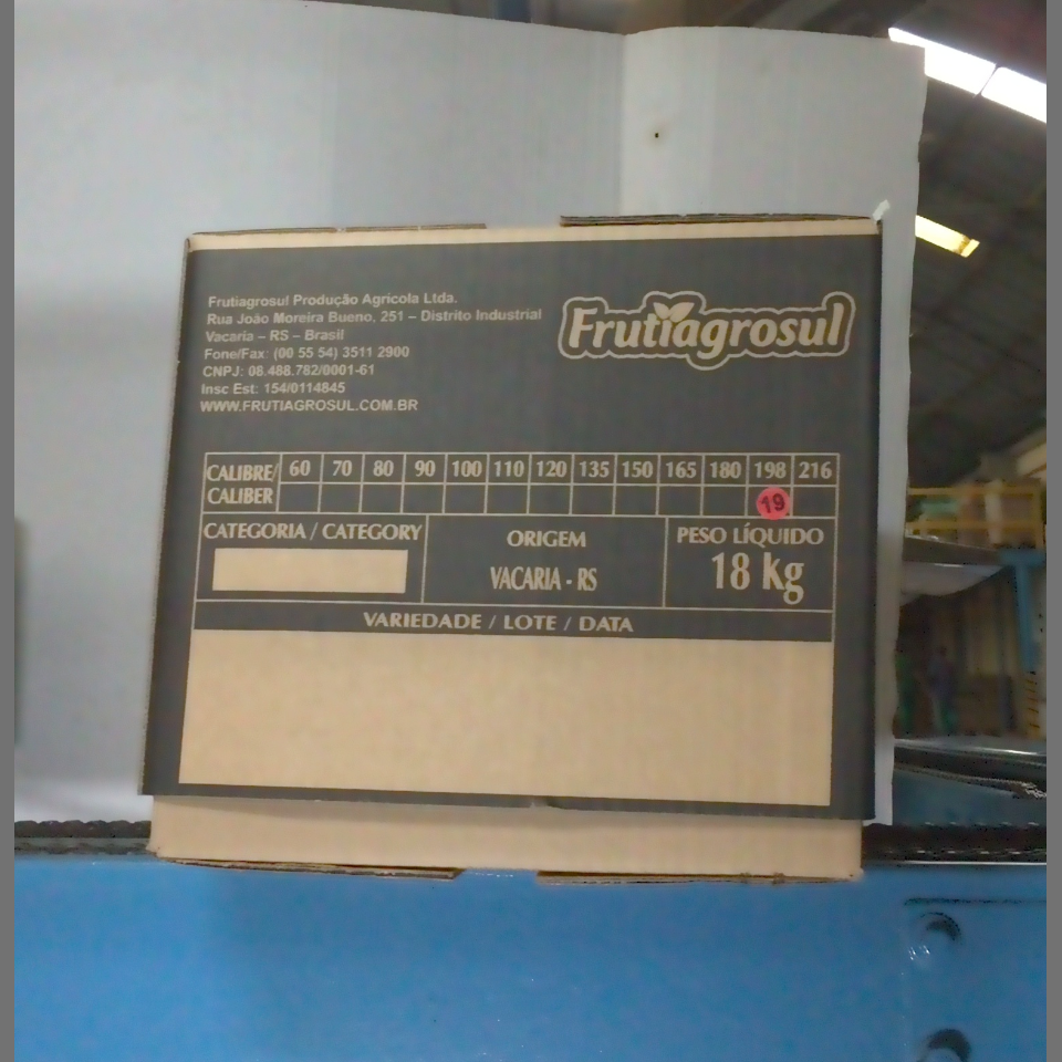 Candidata do calibre · central · 960 utilizado na inferência